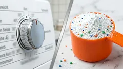 Em vez de detergente em pó, uso este detergente líquido: não danifica os tecidos nem entope os canos